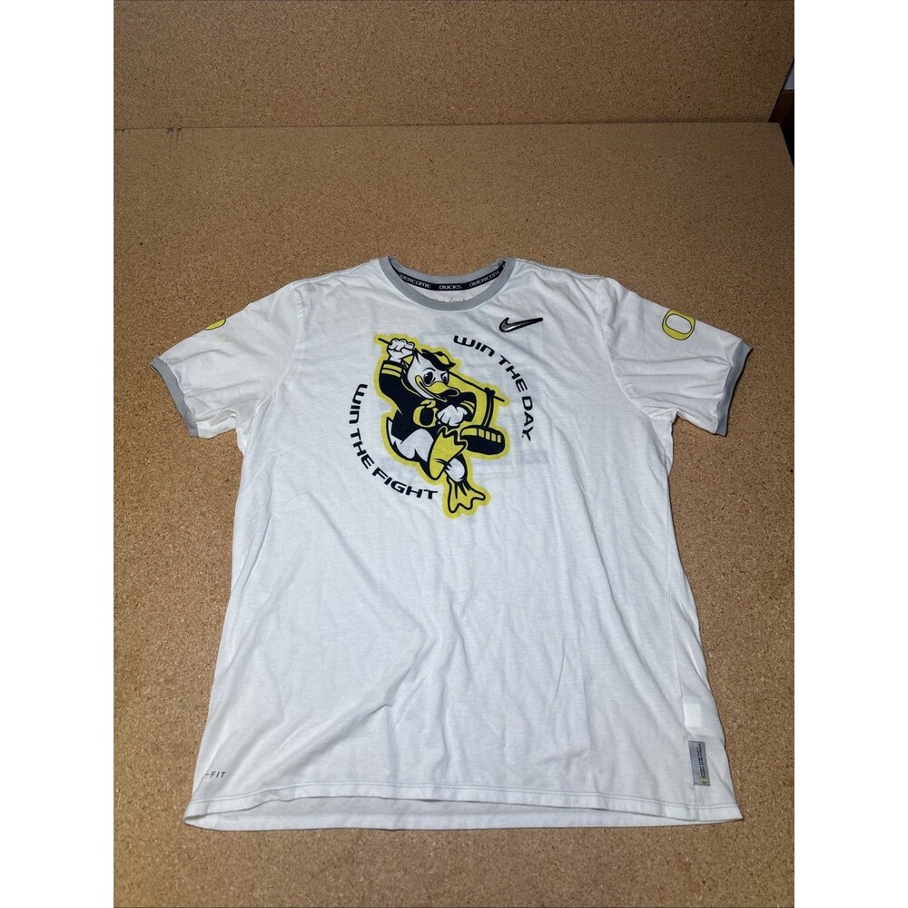 Nike Oregon Ducks Football Doernbecher Cancer Tee T-Shirt White Size XXL I3